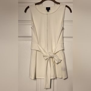 Worthington Cream Tie Front Sleeveless Top Size S